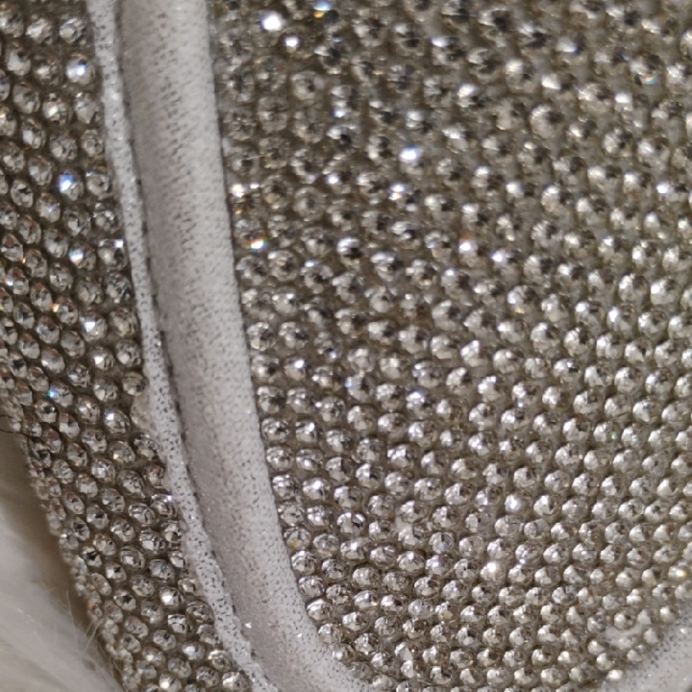 (#95) SALE!NWOT Steve Madden Rhinestone Covered Glittering Silver Loafers Sz.6.5 - Picture 14 of 14